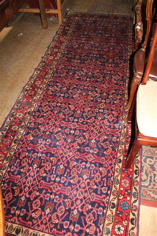 Red & blue Afghan runner